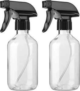 Arkeiliy 2-Pack Leakproof Spray Bottles (300ml10oz) - Adjustable Nozzle for Fine Mist & Jet Stream  Premium Refillable Plastic Bottles for Hair Styling, Plant Misting, Cleaning Solutions (Clear)