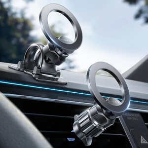 LISEN for MagSafe Car Phone Mount -Strong Magnets Magnetic Phone Holders for Your Car 2-in-1 Vent Dashboard Magnet Cell Phones Holder Mounts Car Accessories Gitfs for Men Women fit iPhone, Black  Dash Accents
