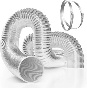 $27 VIVOSUN 6 Inch Flex Air Aluminum Duct for Ventilation, 25 Feet Long Heavy-Duty Multi-Layer Dryer Hose Vent for Heating Cooling Ventilation and Exhaust, 2 Clamps Included