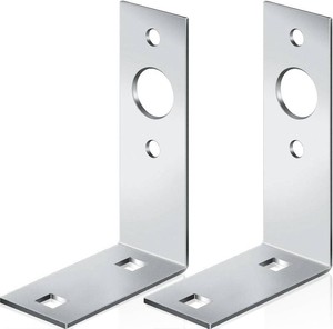 Dunzy Galvanized Trailer Light Brackets Mounting L Shape Tail Light Bracket for Boat Utility Trailer Parts Accessories, 4.5 x 3 x 1.5 Inch(2 Pcs)