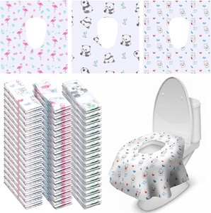 $29 Dunzoom 100 Pack Disposable Toilet Seat Covers Waterproof for Campers & Adults, Individually Wrapped for Public Restroom, Travel, Airplane, Trip, Camping & Hiking