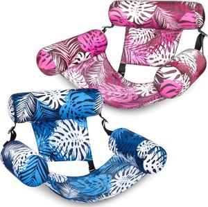 $45 SLOOSH Inflatable Pool Floats Adult,2 Packs Floating Lounge Chairs,Blow up Pool Noodles for Adult Heavy Duty,Floating Chair for Party Summer Water Beach Lake Fun