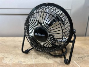 HOLMES 4 Mini High-Velocity Personal Desk Fan, 4 Blades, Adjustable 360  Head Tilt, Durable Metal Construction, Single Speed, Ideal for Home, Dorm Rooms, Bedrooms, or Offices, Black