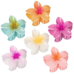 6 Pcs Flower Hair Clips for Women, Hawaiian Hibiscus Flower Claw Clips, Summer Beach Essentials Hair Accessories