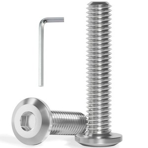 VGBUY M8-1.25 x 40 mm 20Pcs Flat Head Hex Socket Cap Screws Bolts,304 Stainless Steel 18-8,Full Thread,Hex Spanner Included (VG30127)