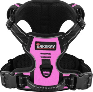 $28 BARKBAY Dog Harness No Pull for Small Dogs - Adjustable, Reflective, Comfortable, No Choke, Heavy-Duty - Perfect for Outdoor Training, Walking, and Hiking - Strong & Durable - XS & Pink