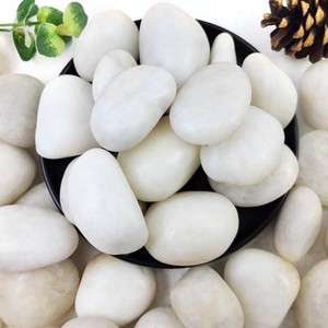 $30 YISZM 10lbs White River Rocks, 2-3 Inch Natural Pebbles for Indoor Plants, High Polished Decorative Stones Vase Filler Fish Tank Aquariums Landscaping Garden Outdoor and Indoor DIY