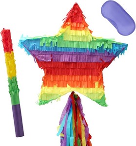 $21 Cinco De Mayo Star Pinata 12.6 x 12.6 inches. Fiesta Party Supply for Fiesta Taco Party, Luau Event Photo Props, Mexican Theme Decoration, Carnivals Festivals, Taco Tuesday Event