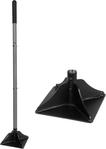 $40 Walensee 8 x 8 Steel Tamper Tool with 48 Handle, Heavy Duty Ground Tamper for Leveling Paver Base, for Soil Compacting, Gravel and Sand, Ideal for Driveways, Yards, Asphalt and Blacktop Repair