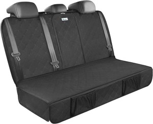 $37 ALLANSING Upgraded 900D Heavy Duty Dog Back Bench Seat Cover for Large SUVs, Car Seat Protector, Seatbelt & Armrest Compatible, Waterproof & Non Slip for Dogs & Kids