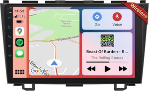$58 Car Radio Stereo for Honda CRV 2007 2008 2009 2010 2011, Wireless Apple Carplay and Android Auto, 9 Touch Screen Car Radio with BluetoothFMAMRDSSWC