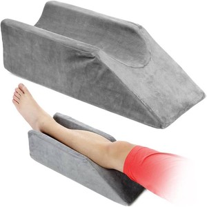 $32 Leg Elevation Wedge Pillow Knee Foam for Sleeping Post Surgery Foot Leg Rest Pillows Knee Support Cushion Medical Elevated Pillow Leg Elevator Bed Positioning Wedge Ankle Surgery Recovery (50cm Long)