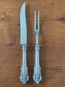 Vintage Sterling Silver Carving Set Wallace Grand Baroque