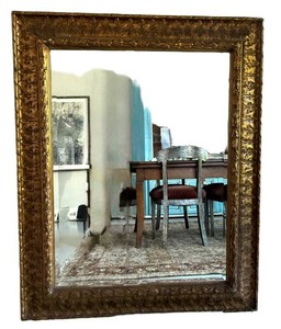 Antique Giltwood Wall Mirror Baroque Acanthus Frame