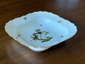 DR - Herend Rothschild Bird Salad Bowl 24K Gold Trim