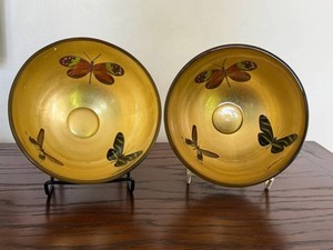 DR - Gilt Butterfly Bowls Pair