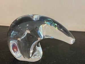 Stueben Glass Polar Bear Abstract Sculpture