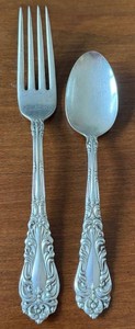 Vintage Sterling Dinner Fork & Spoon Arthur Stuart Crescendo