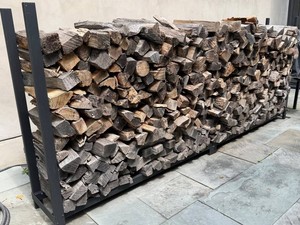 Firewood Rack With Split Firewood
