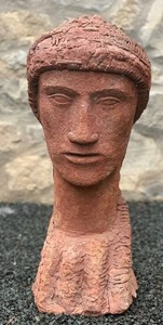 Terra Cotta Head Sculpture