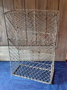 Vintage French Metal Storage Rack