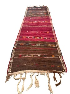 Handknotted Turkish Wool & Cotton Runner 130 X 40 in