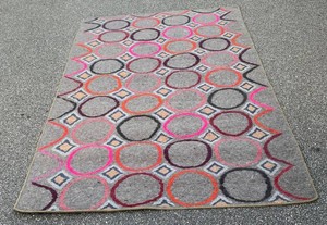 Wool Flannel Area Rug Reversible 113 X 73.5 in