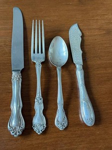 Sterling Silver Flatware - Alvin, Wallace & Coin Silver Spreader (Lot of 4)