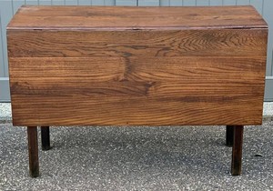 Antique English Oak Gateleg Table With Drawer