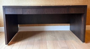 Desk - Dark Wood With Drawers