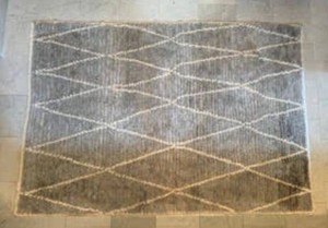 Ben Ourain Handwoven Grey Rug 49 x 7