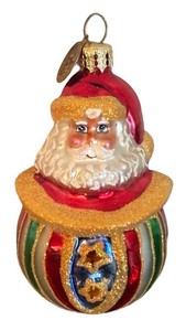 LR - Christopher Radko Roly-Poly Santa Ornament