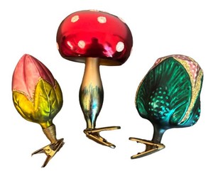 LR - Trio of Vintage Clip on Ornaments