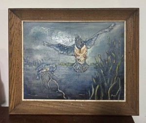 LL - Original Textured Bird Painting by Faus
