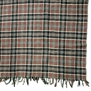 LL - Vintage Wool Plaid Throw Blanket