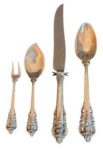 DR - Sterling Silver Serving Utensils - Vintage Wallace Grand Baroque 4 Pieces