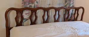 MB - Headboard - Vintage King French Provincial Chippendale Style