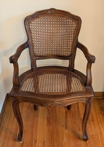 DR - Vintage French Provincial Cane Armchair
