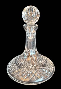 DR - Crystal Decanter - Vintage Waterford Lismore Ships Decanter With Stopper