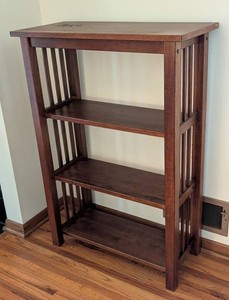 LR - Mission Style Wood Bookshelf