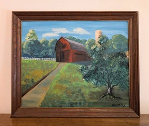 UB - Framed Oil Painting Signed Rosemary