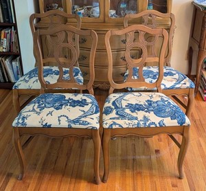 DR - French Provincial Dining Chairs Vintage Set of 4