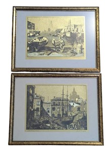 UB - Framed Lionel Barrymore Foil Prints Pair (Lot of 2)