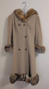 UB - Womens Wool & Fur Trim Coat Schlampps Minneapolis