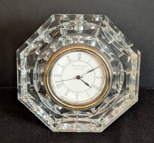 LR - Waterford Crystal Octagon Table Clock