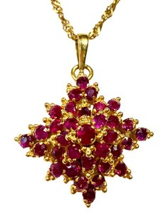 Ruby Necklace - 14K Gold
