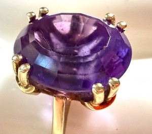 Amethyst Ring 14K Gold Size 8.5