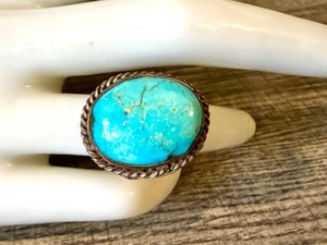 Vintage Sterling Turquoise Ring Size 6