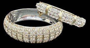 Vintage Lisner Rhinestone Bracelet and Vintage Les Bernard Vintage Bracelet