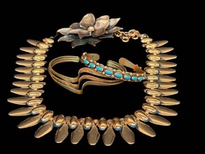 Vintage Copper Jewelry - Renior Brooch, Necklace & Cuffs